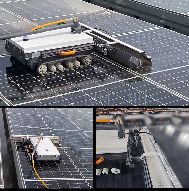 Remote Control Solar Panel Cleaning Robot