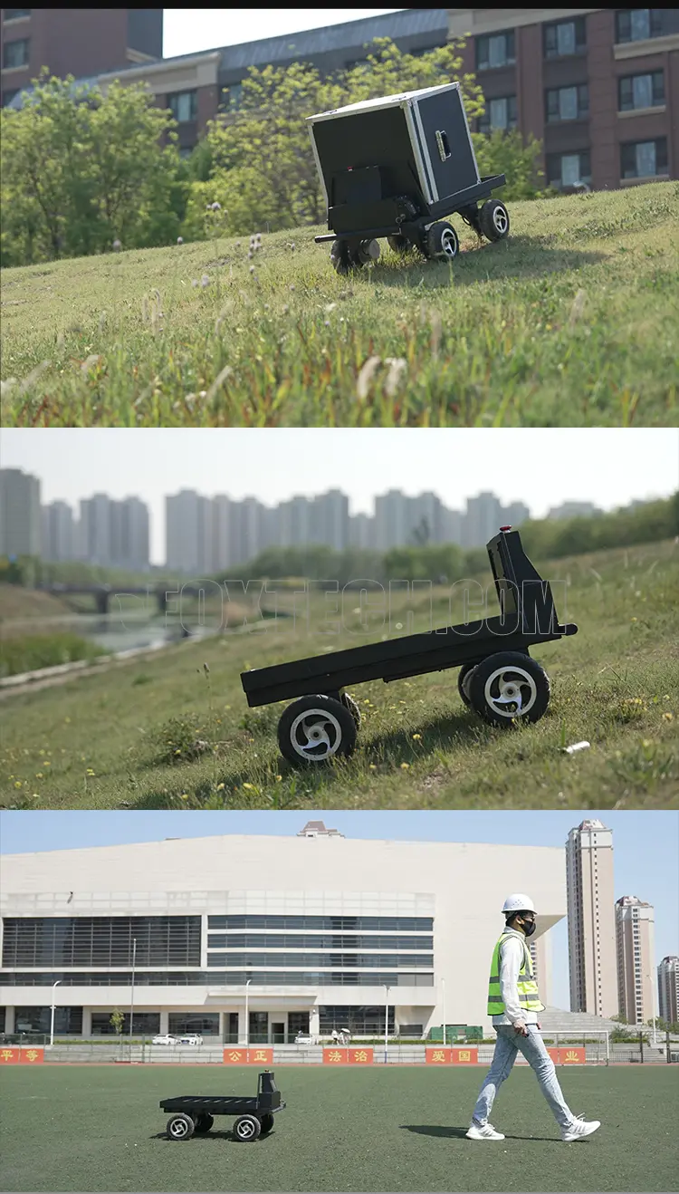 FOLO-4WD 100KG Automatic Human Following Cart Robot for Heavy Loads
