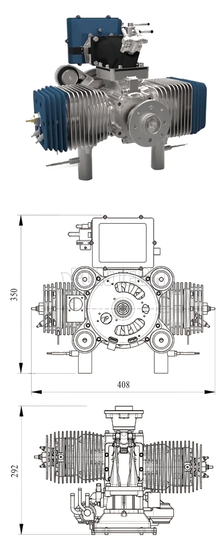 Multi-Fuel Aviation Piston Engine