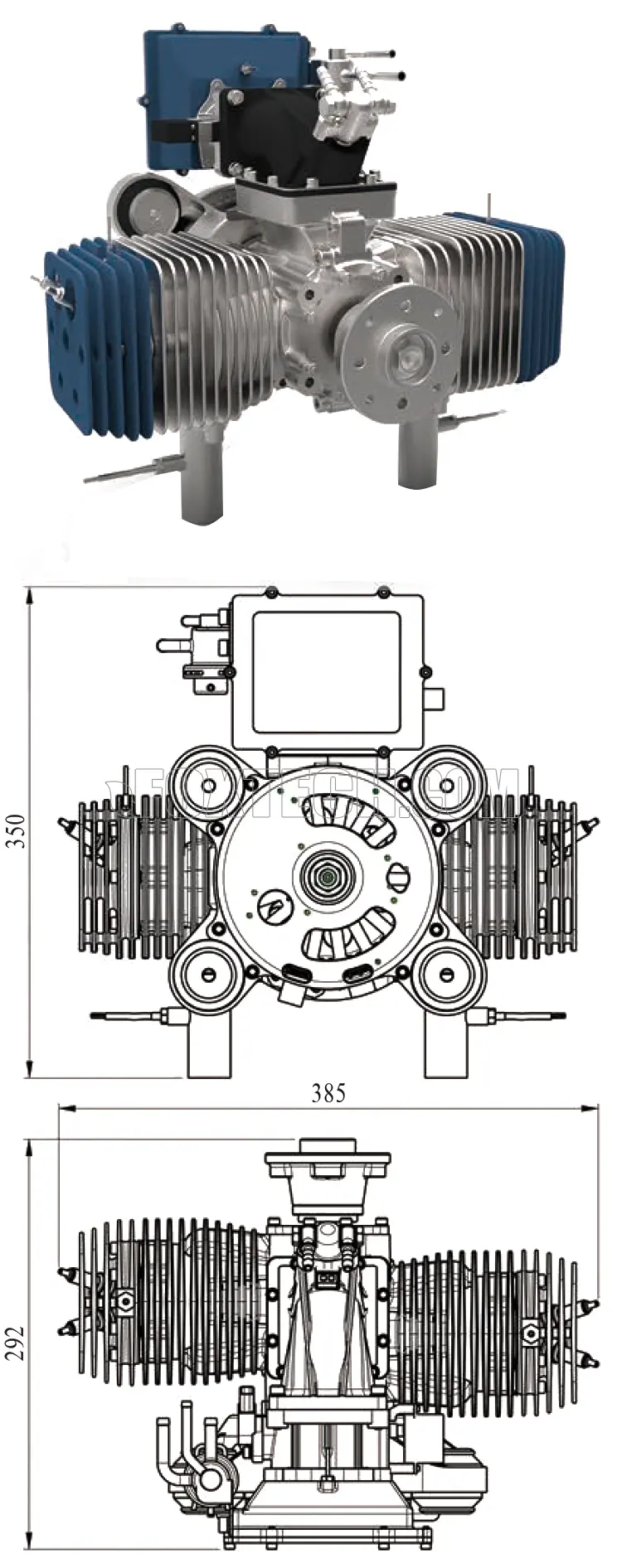 Gasoline Aviation Piston Engine