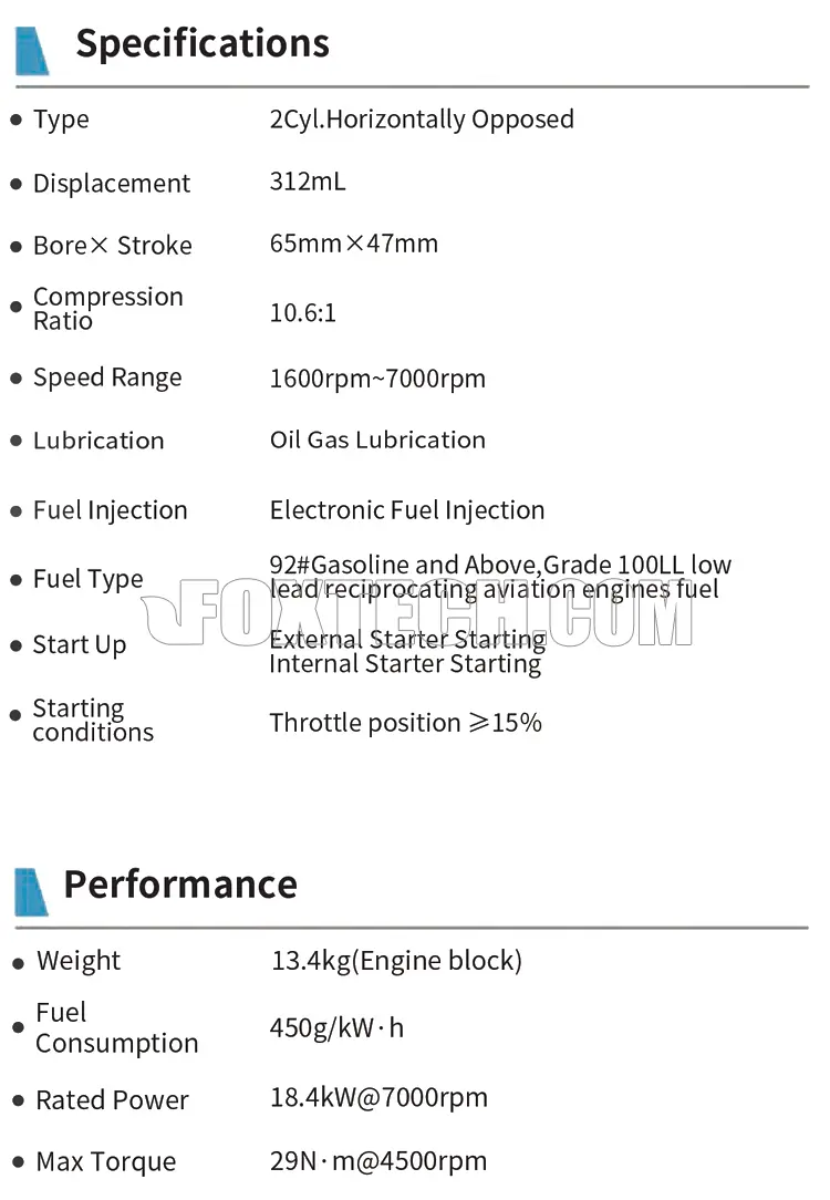 Gasoline Aviation Piston Engine
